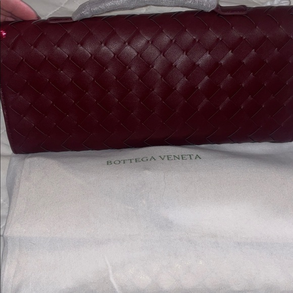 Bottega Veneta wine burgundy andiamo clutch Vegan leather - Picture 7 of 9